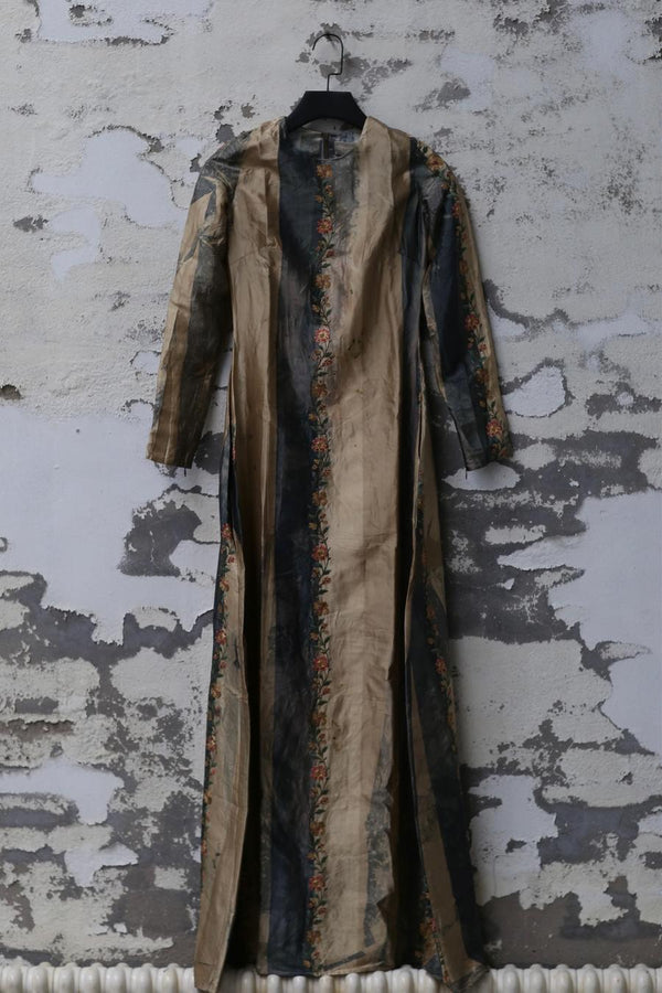 MUTEDANCE gray -green long -sleeved dress MD22FW63